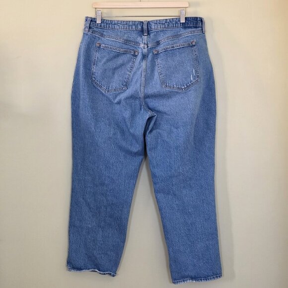 Abercrombie & Fitch Curve Love Jean Women 33 / 16R Blue High Rise Cotton Stretch - Picture 2 of 16